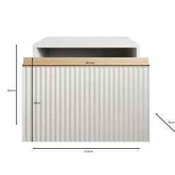 Remy - Nachtkastje - Beige - 54x39x37 cm