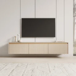 Remy - TV-Meubel - Beige - 182x39x37 cm