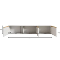 Remy - TV-Meubel - Beige - 182x39x37 cm