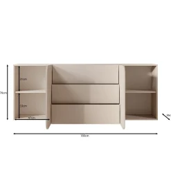 Renalto - Dressoir - Beige - 180x36x70 cm