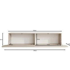 Renalto - TV-Meubel - Beige - 140x36x34 cm