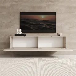 Renalto - TV-Meubel - Beige - 140x36x34 cm