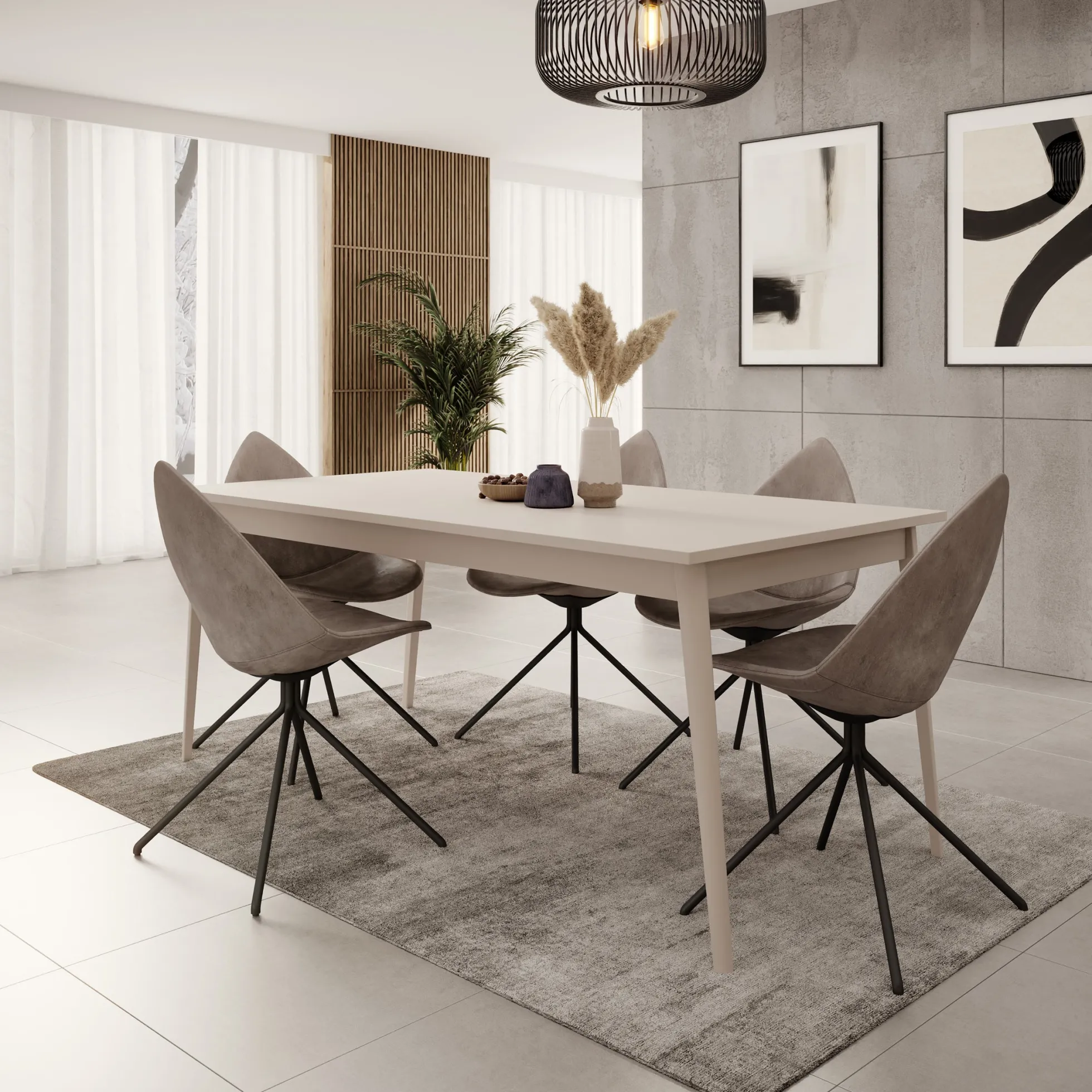 Reunion - Eetkamertafel - Beige - 180x75x90 cm