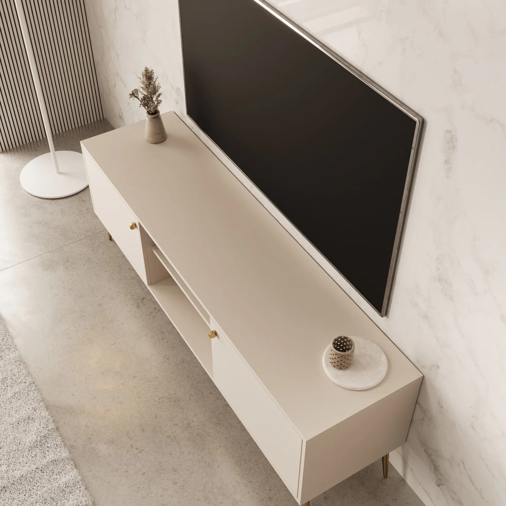 Reunion - TV-Meubel - Beige - 156x41x55 cm