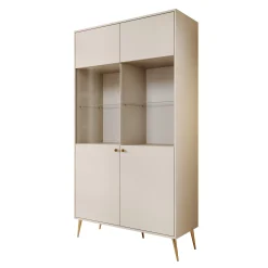 Reunion - Vitrinekast - Beige - 106x41x191 cm