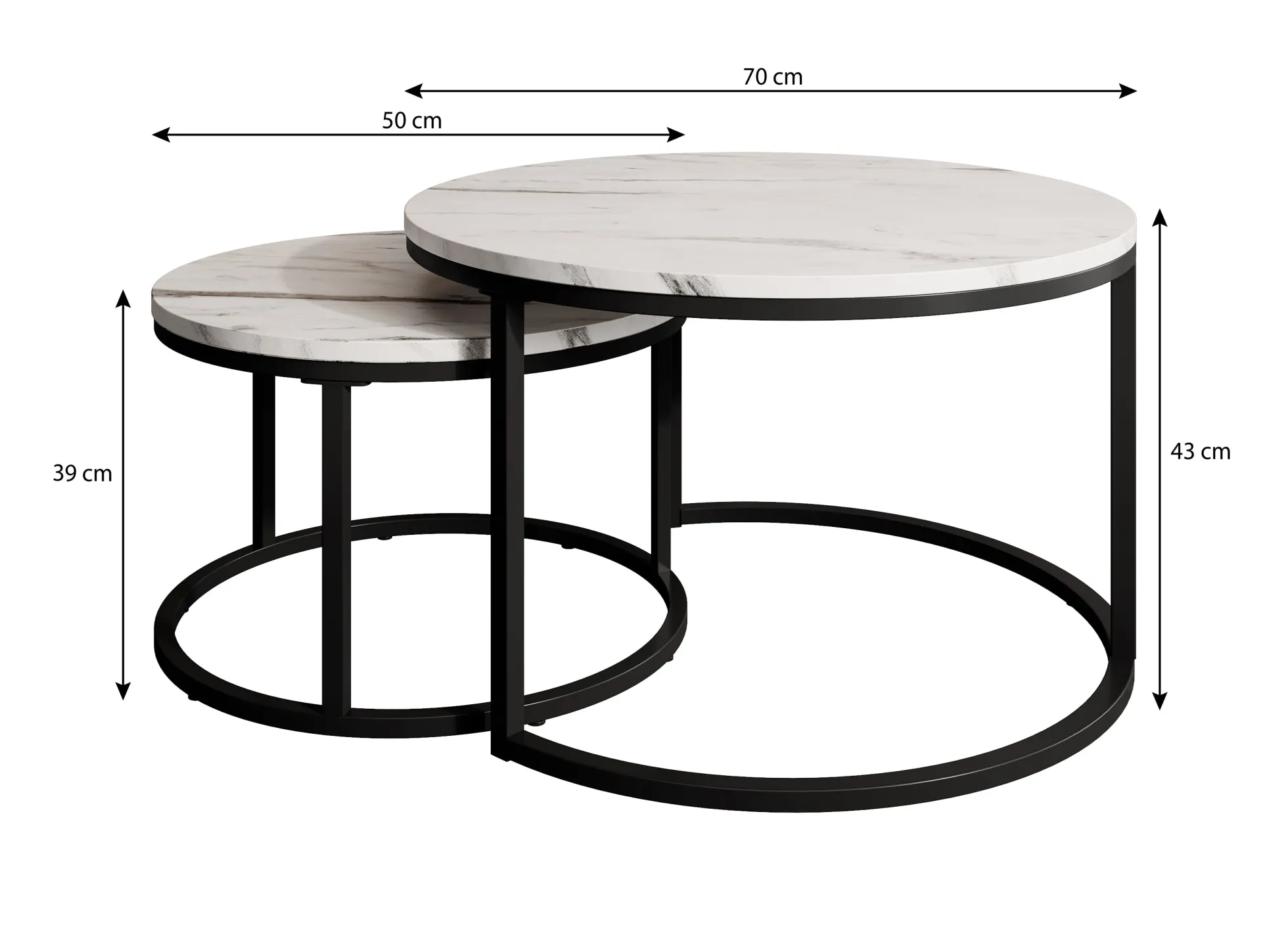 Rica - Salontafel set van 2 - Eiken