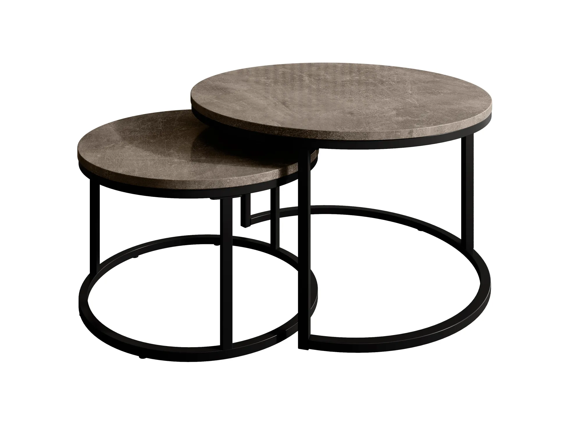 Rica - Salontafel set van 2 - Grijs marmerlook