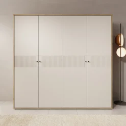 Riggs - Kledingkast 4-deurs - Beige - 224x59x213 cm