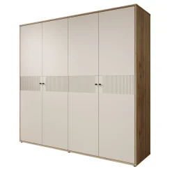 Riggs - Kledingkast 4-deurs - Beige - 224x59x213 cm