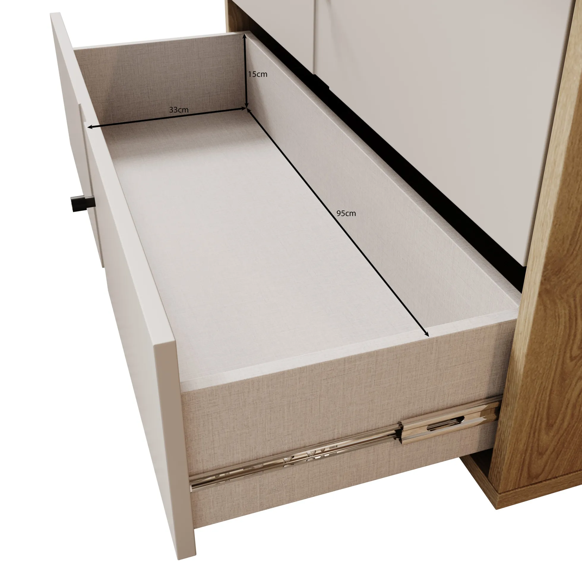 Riggs - Ladekast - Beige - 105x42x83 cm