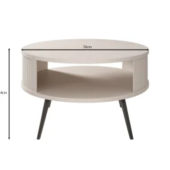 Riley - Salontafel - Beige - 76x44 cm