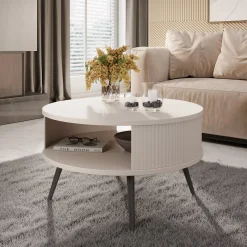 Riley - Salontafel - Beige - 76x44 cm