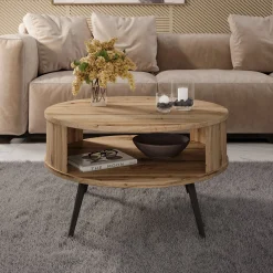 Riley - Salontafel - Eiken - 76x76x44 cm