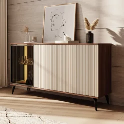 Riverhead - Dressoir - Beige/Eiken - 154x39x80 cm