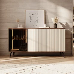 Riverhead - Dressoir - Beige/Eiken - 154x39x80 cm