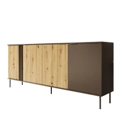 Rogan - Dressoir - Zwart - 220x40x92 cm