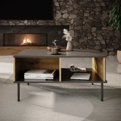 Rogan - Salontafel - Zwart - 87x66x43 cm