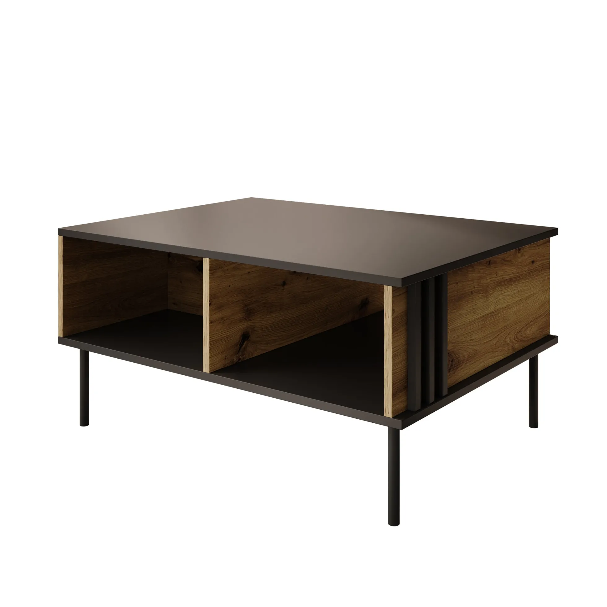 Rogan - Salontafel - Zwart - 87x66x43 cm