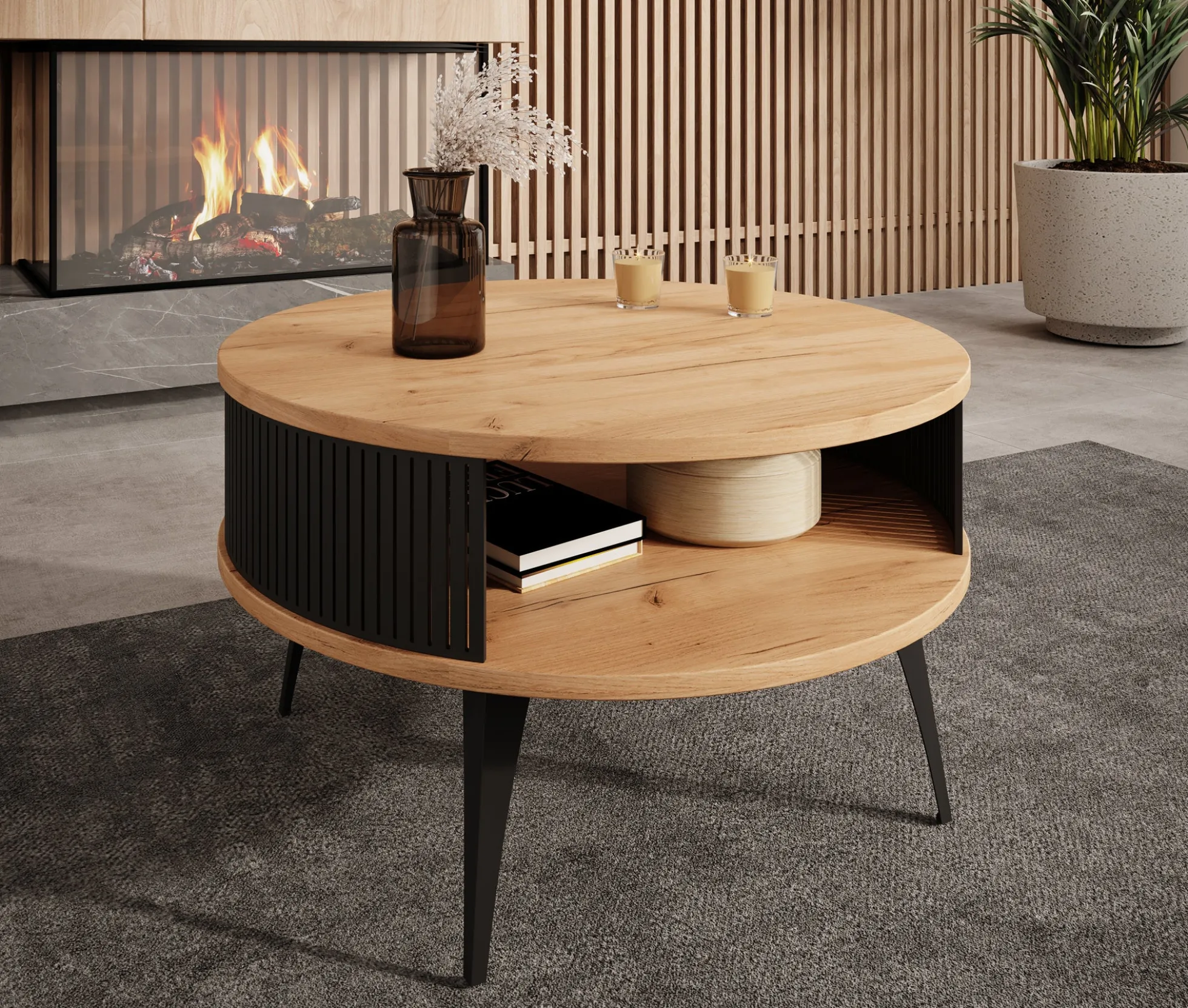 Roslyn - Salontafel - Eiken - 75x75x44 cm