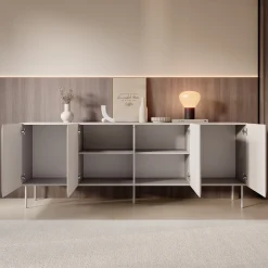 Rovik - Dressoir - Beige - 200x40x76 cm