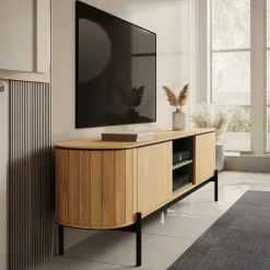Royale - TV-Meubel met 2 deuren - Eiken - 200x45x57 cm