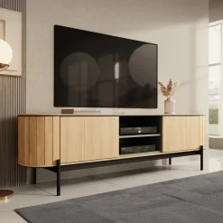 Royale - TV-Meubel met 2 deuren - Eiken - 200x45x57 cm