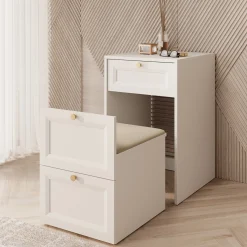 Rumble - Kaptafel met stoel - Wit - 50x51 cm