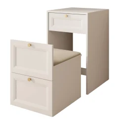 Rumble - Kaptafel met stoel - Wit - 50x51 cm