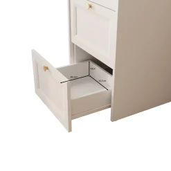 Rumble - Kaptafel met stoel - Wit - 50x51 cm