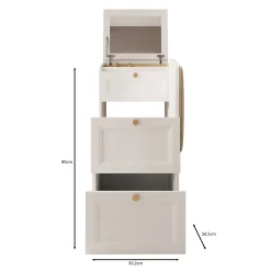 Rumble - Kaptafel met stoel - Wit - 50x51 cm