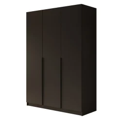 Sabre - Kledingkast 3-deurs - Zwart - 150x58x215 cm