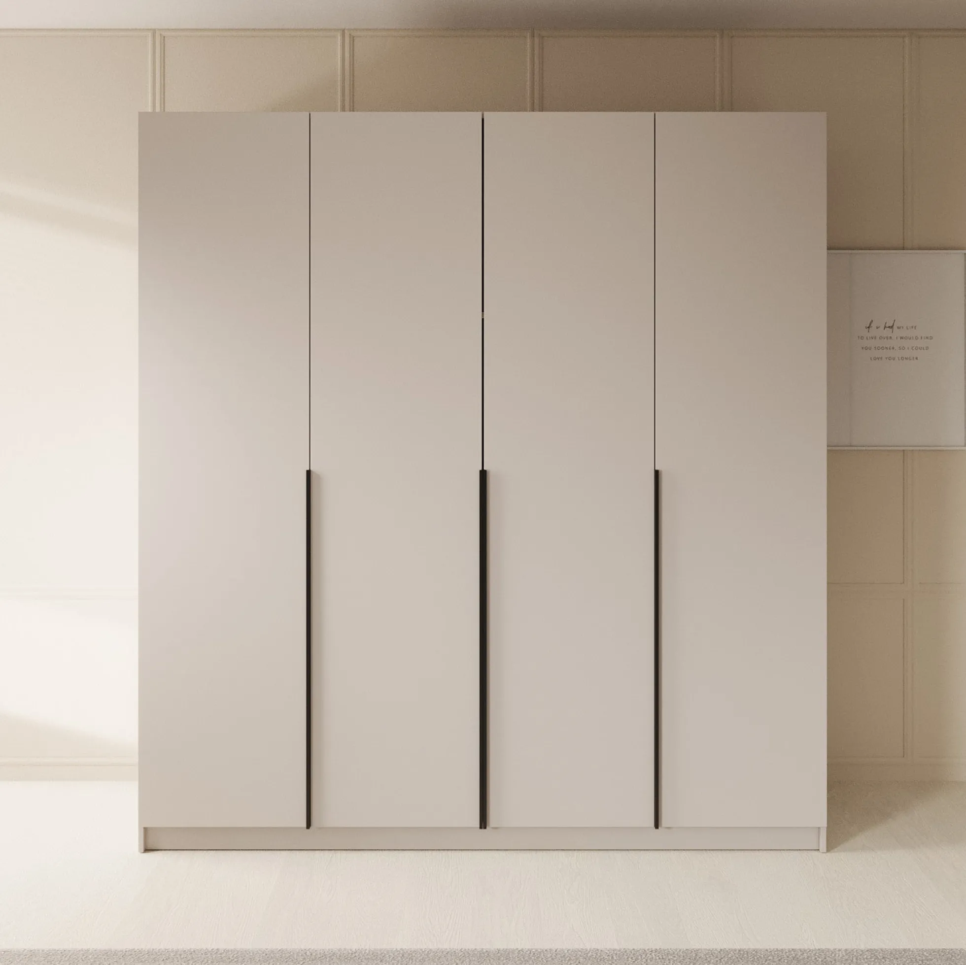 Sabre - Kledingkast 4-deurs - Beige