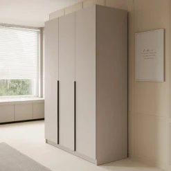 Sabre - Kledingkast 3-deurs - Beige - 150x58x215 cm