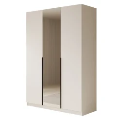 Sabre - Kledingkast met spiegel - Wit - 150x58x215 cm