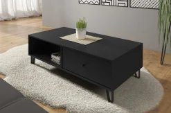 Salontafel Barlo - Mat Zwart - 110 cm