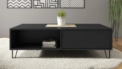 Salontafel Barlo - Mat Zwart - 110 cm