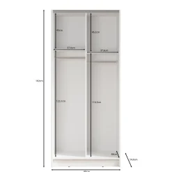 Salta - Kledingkast met schuifdeuren - Zwart - 80x55x182 cm