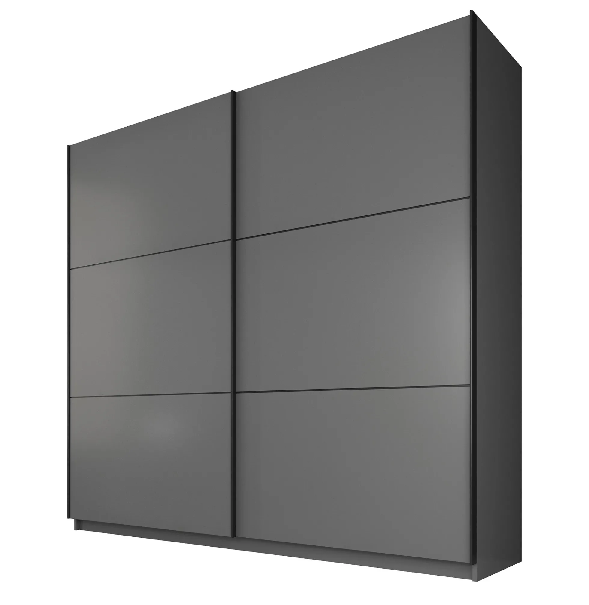 Samantha - Kledingkast met schuifdeuren - Grijs - 217x63x210 cm