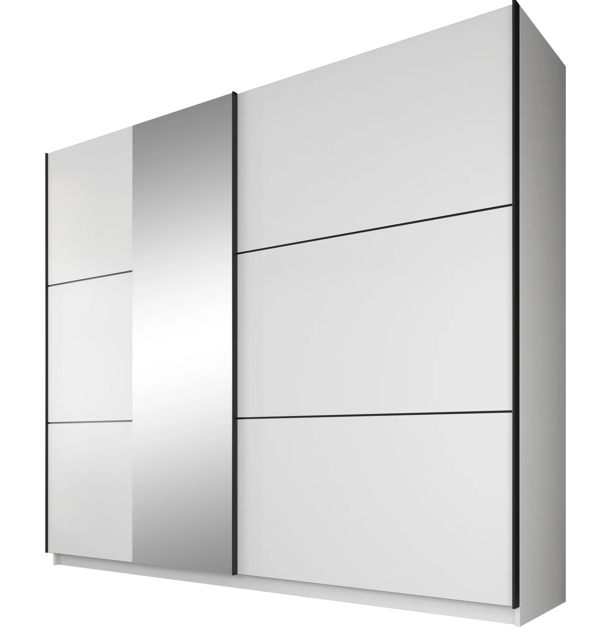 Samantha - Kledingkast met schuifdeuren - Wit - 237x62x210 cm