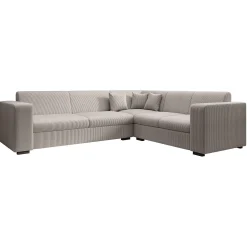 Santana - Hoekbank 4-zits - Ribstof beige - Rechts