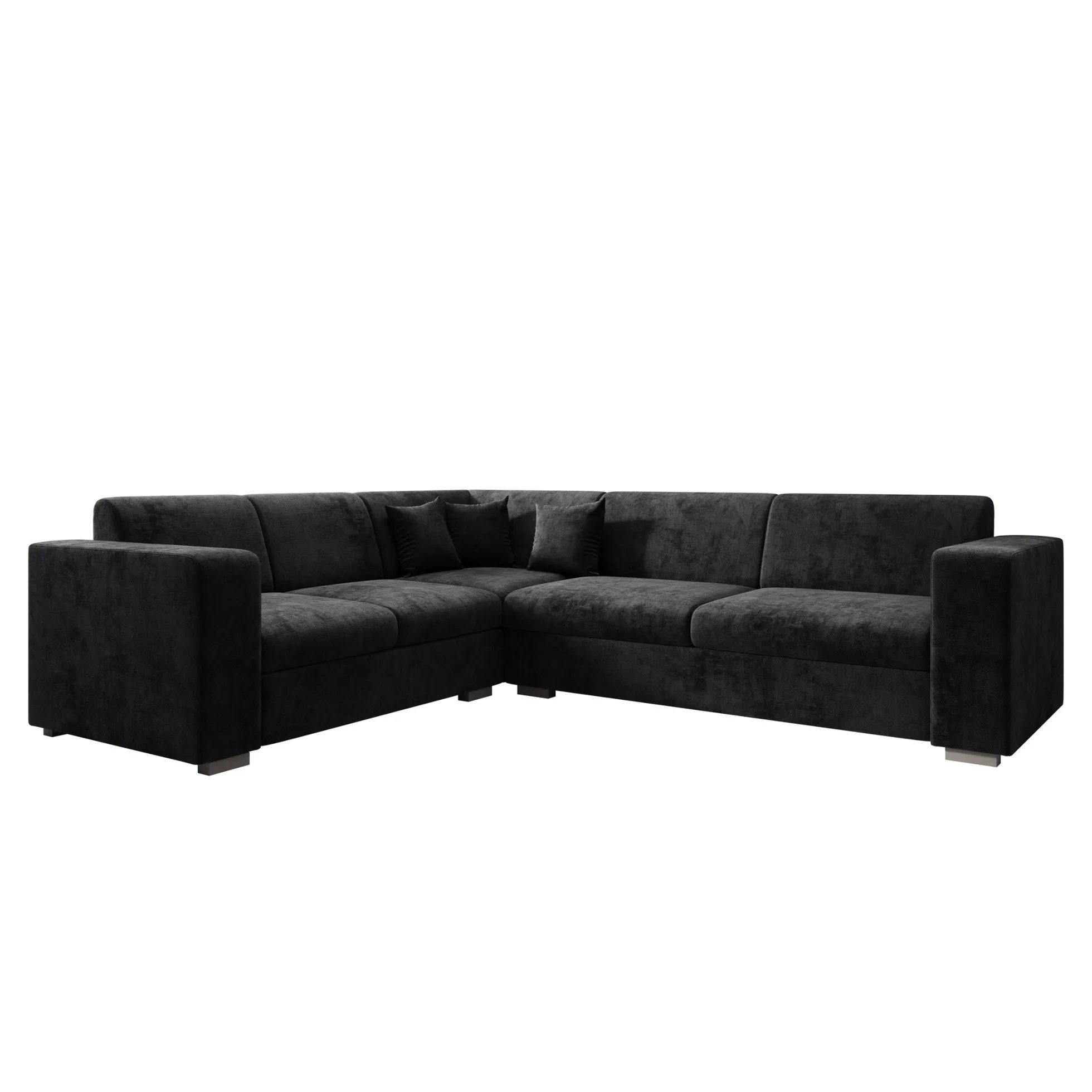 Santana - Hoekbank 4-zits - Velvet zwart - Links