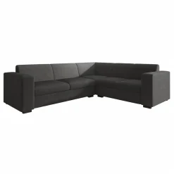 Santana - Hoekbank 4-zits - Velvet grijs - Links - 270x23x78 cm