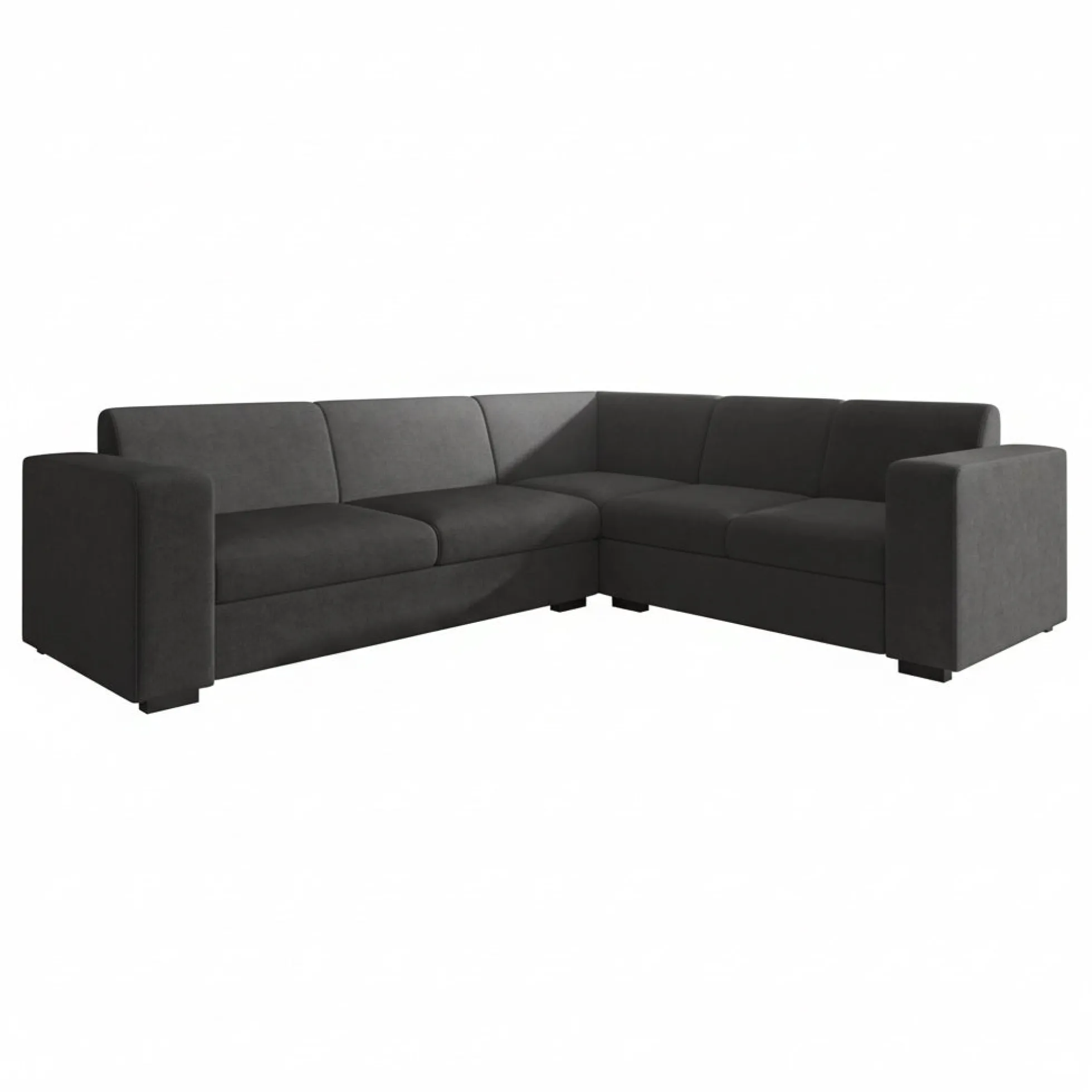 Santana - Hoekbank 4-zits - Velvet grijs - Links - 270x23x78 cm