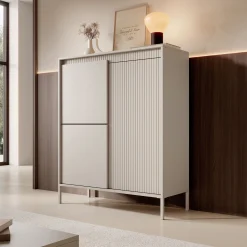 Saran - Dressoir - Beige - 104x40x123 cm