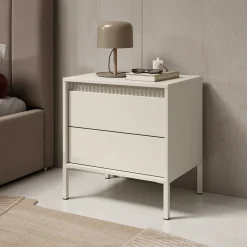Saran - Nachtkastje - Beige - 54x40x56 cm