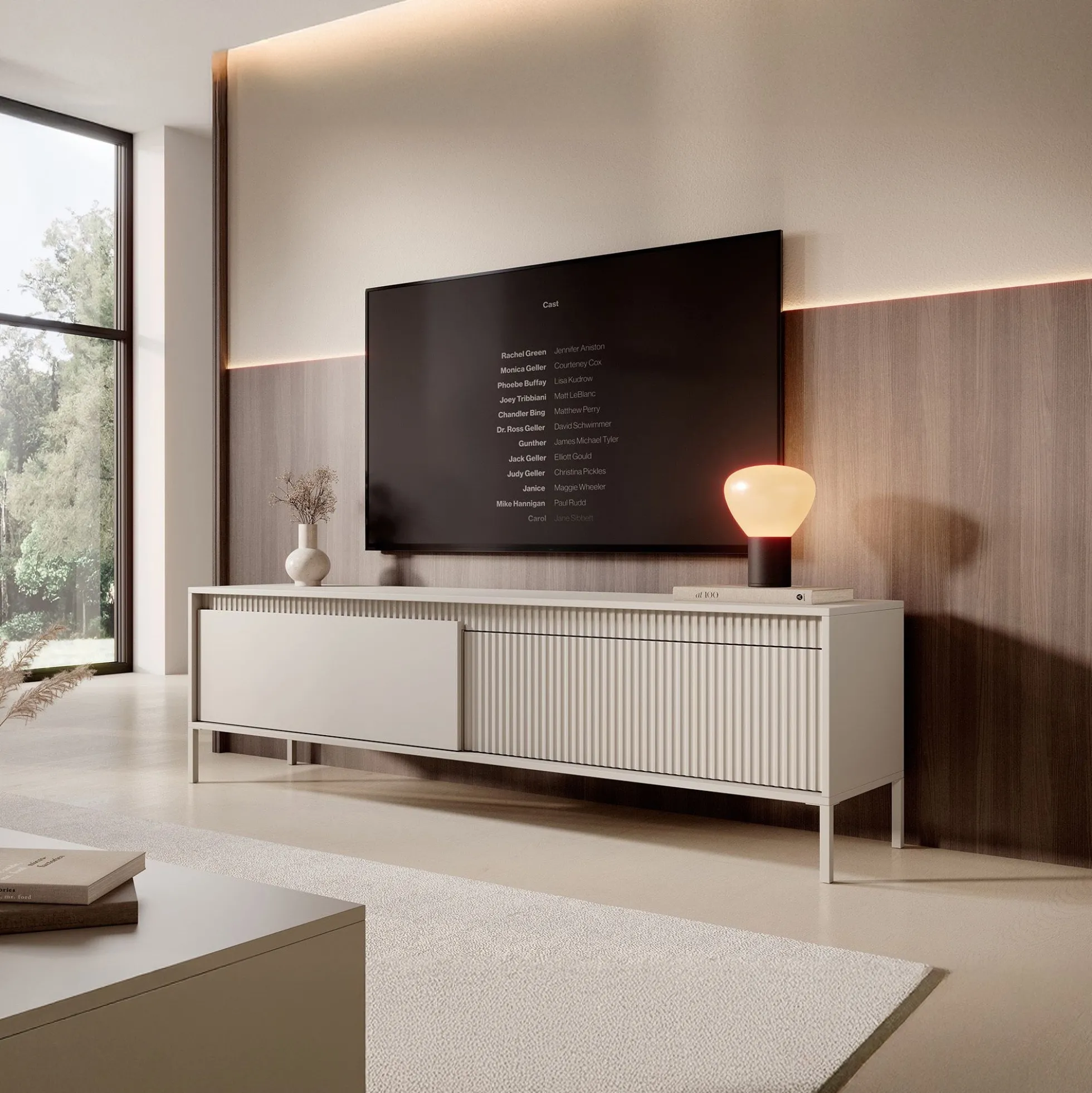Saran - TV-Meubel - Beige - 187x40x53 cm