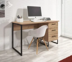 Saturn - Bureau - Eiken/zwart - 138x56 cm