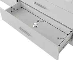 Savona - Kledingkast 4-deurs - Wit - 200x58x200 cm