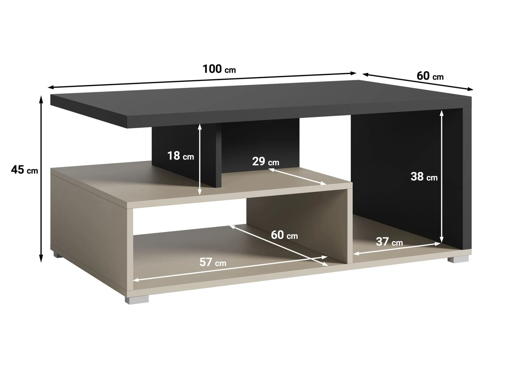 Sekai - Salontafel - Antraciet
