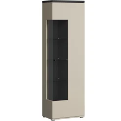 Sekai - Vitrinekast - Beige - 55x36x180 cm